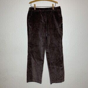 Vintage 80s Talbots Brown Velvet Stretch Pants Womens Size 12